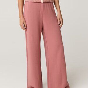 OFFLINE By Aerie OTT Fleece Super Wide Leg Pants in color Mauve